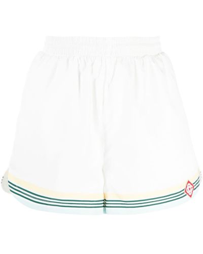 Casablancabrand Shorts running con monogramma - Bianco