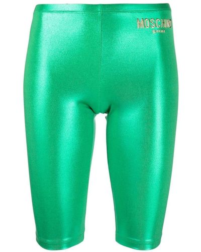 Moschino Raised Logo-print Shorts - Green