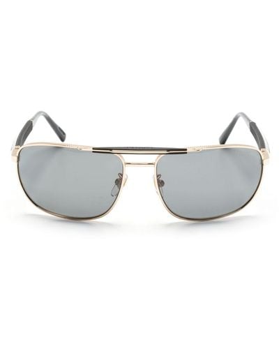 Chopard Logo-engraved Square-frame Sunglasses - Gray
