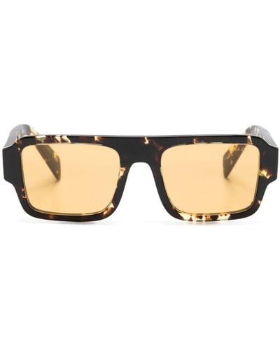Prada Symbole Rectangle-frame Sunglasses - Natural