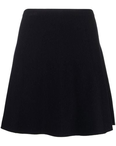 Theory High-waisted A-line Mini Skirt - Black