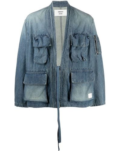 Ambush Jeansjacke mit Gürtel - Blau