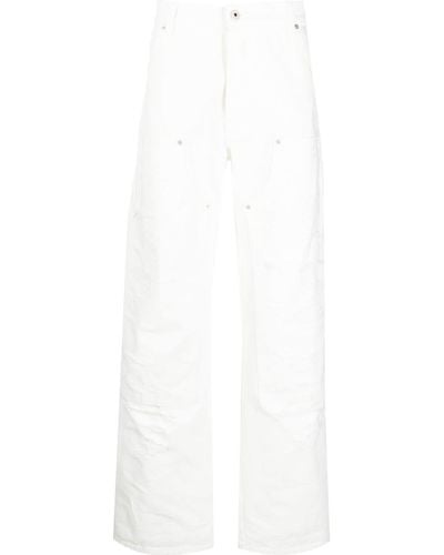 Heron Preston Distressed Carpenter Jeans - White