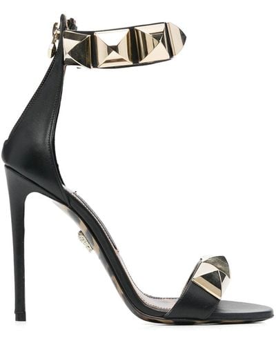 Philipp Plein Crystal 120mm Stud-embellished Sandals - Black