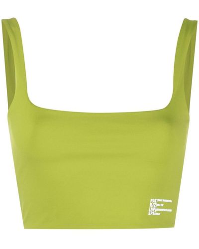 Patrizia Pepe Cut-out Cropped Top - Green