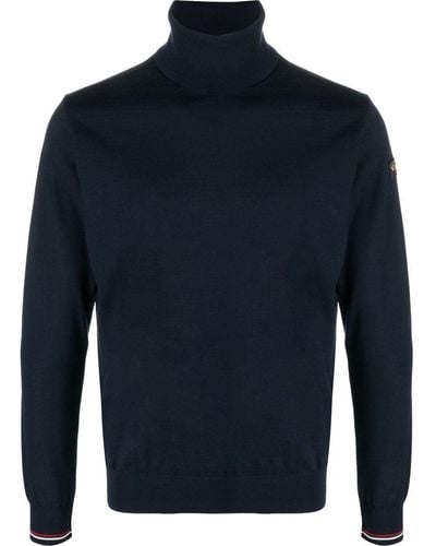 Paul & Shark Virgin-wool Turtleneck Sweater - Blue