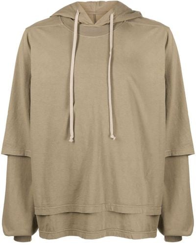 Rick Owens DRKSHDW Double-layered Drawstring Hoodie - Natural