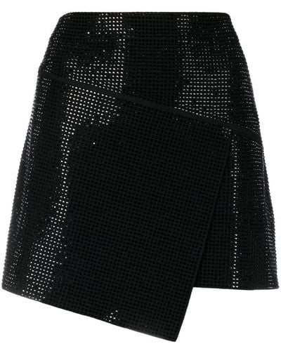 ANDREADAMO Glass-crystal-embellished Mini-skirt - Black