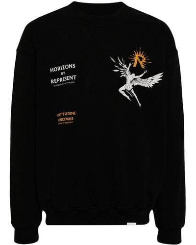 Represent Icarus Cotton Sweatshirt - Black
