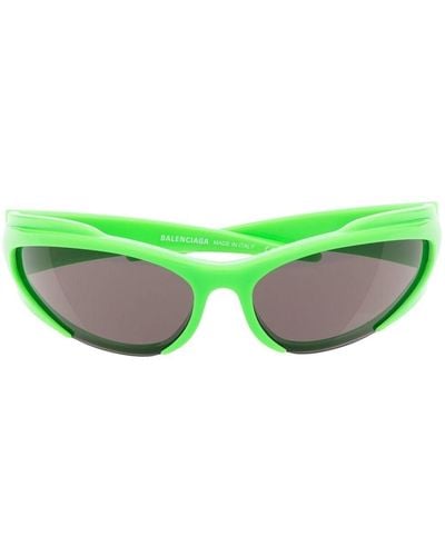 Balenciaga Gafas de sol con montura oval - Verde