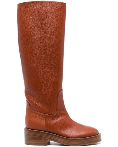 Casadei Andrea 60mm Leather Boots - Brown