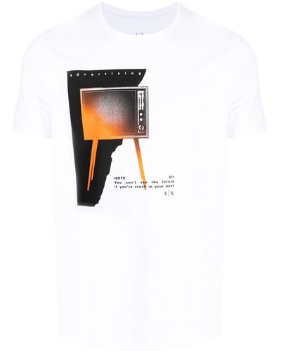 Armani Exchange グラフィック Tシャツ - ホワイト