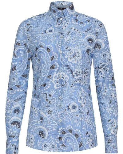 Etro Hemd mit Paisley-Print - Blau