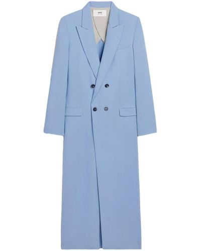 Ami Paris Double-breasted Blazer Maxi Dress - Blue