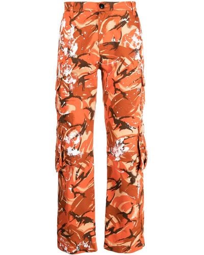 Martine Rose Camouflage-print Cargo Pants - Orange
