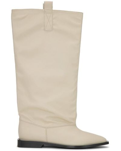 Ganni Slouchy Knee-high Boots - White