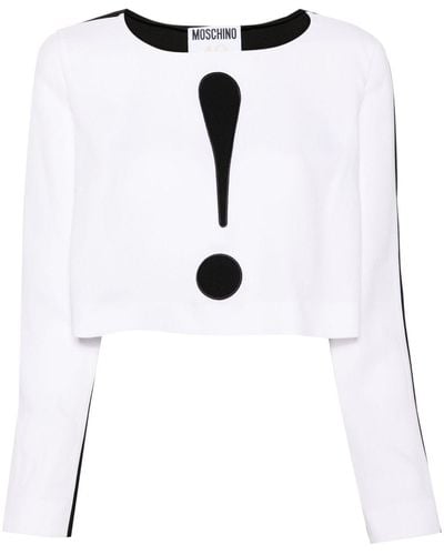 Moschino Cropped Top - Wit