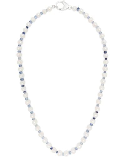Hatton Labs Collar de perlas con aplique de cristal - Blanco