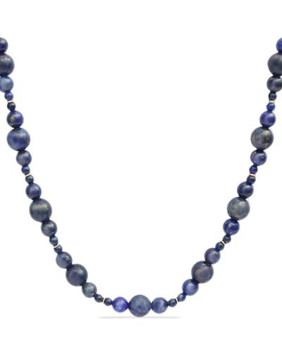 The Alkemistry 18kt Recycled Gold Blueberry Lapis Lazuli Bead Necklace