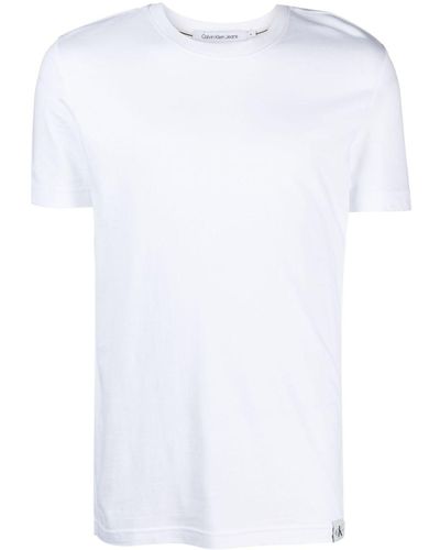 Calvin Klein T-shirt à patch logo - Blanc