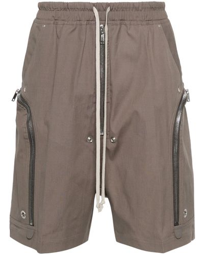 Rick Owens Bauhaus Bela Shorts Met Verlaagd Kruis - Grijs