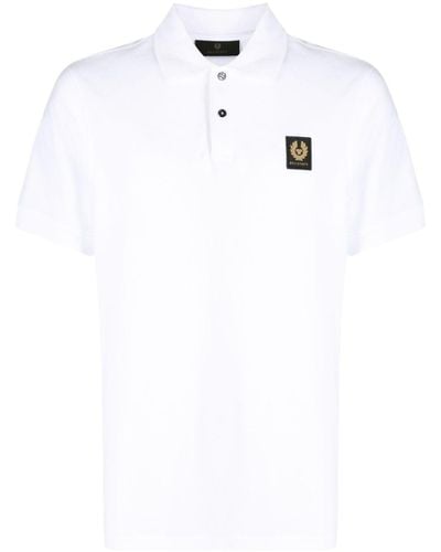 Belstaff Logo-patch Cotton Polo Shirt - White