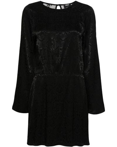 Liu Jo Patterned Jacquard Mini Dress - Black