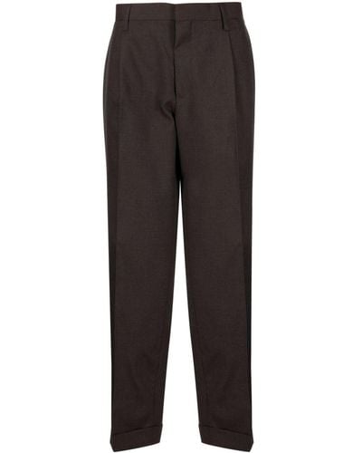 Kolor Pleated Tapered Trousers - Brown