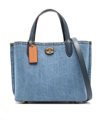 COACH Willow Denim-Handtasche - Blau