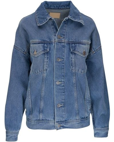 AG Jeans Spread-collar Denim Jacket - Blue