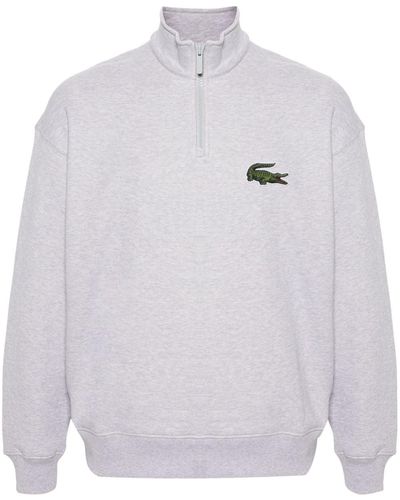 Lacoste Felpa con applicazione - Bianco