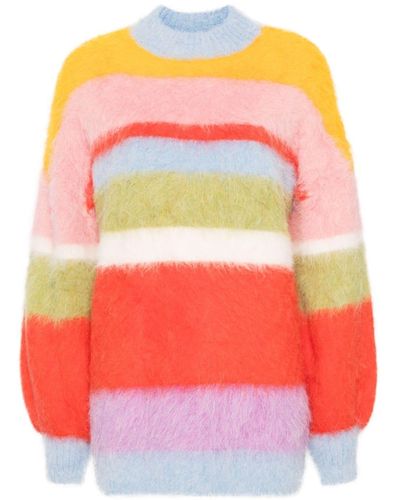 ALÉMAIS Sporty Striped Sweater - Pink