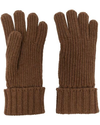 Woolrich Cashmere Ribbed Gloves - Brown