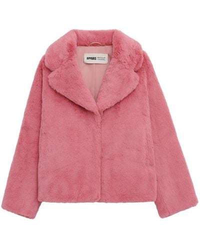 Pink Apparis Coats for Women | Lyst