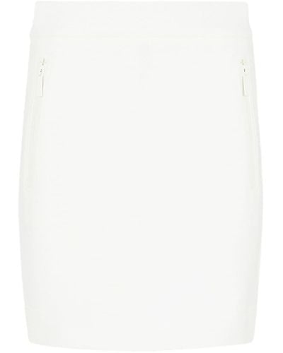 Emporio Armani Minijupe en coton mélangé - Blanc