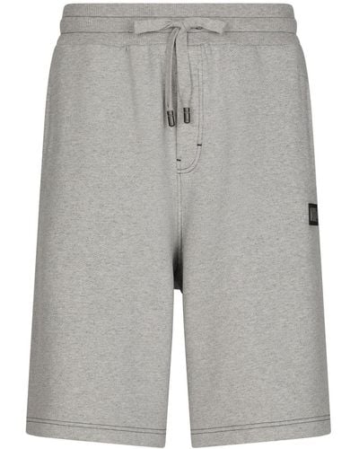 Dolce & Gabbana Pantalones cortos de deporte con cordones - Gris