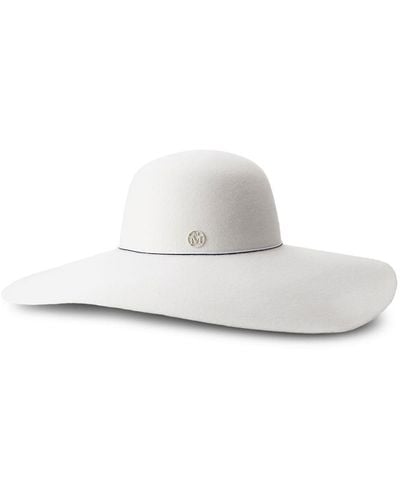 Maison Michel Blanche Wool-felt Capeline Hat - White