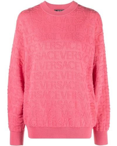Versace テリークロス セーター - ピンク