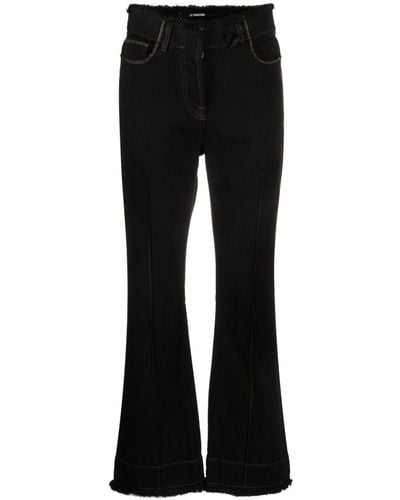 Jacquemus Le De Nimes Linon Court Cropped Jeans - Black