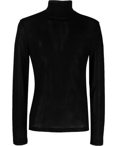 Filippa K Roll Neck Jersey Sweatshirt - Black