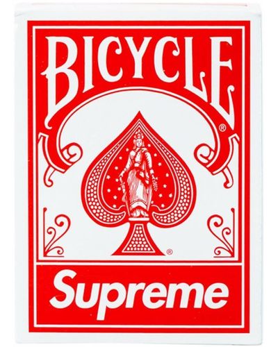 Supreme X Bicycle mini jeu de cartes - Rouge