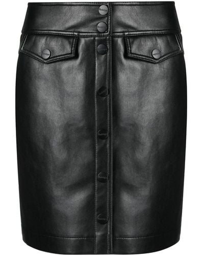 Rodebjer Recycled Leather Mini Skirt - Black
