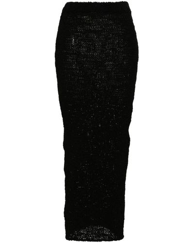 Alexandre Vauthier Column Crocket マキシスカート - ブラック