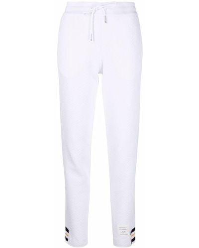 Thom Browne Cricket Stripe Track Pants - White