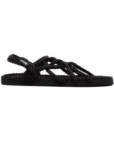 Nomadic State Of Mind Strappy Rope Sandals - Black