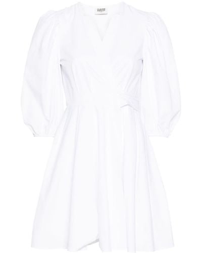 Claudie Pierlot Cotton Wrap Minidress - White