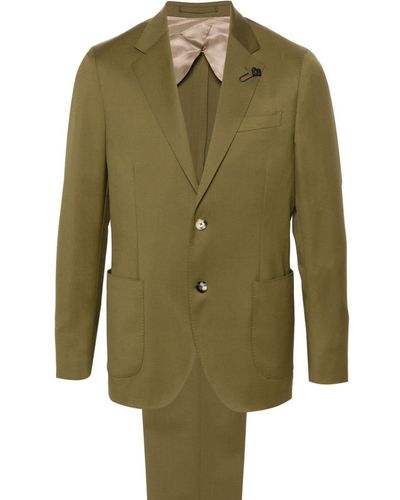 Lardini Single-breasted Wool Suit - Green
