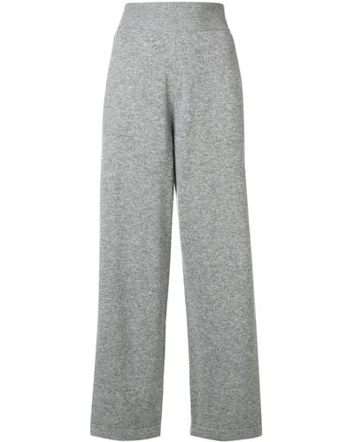 Barrie Ribbed Waistband Track Pants - Gray
