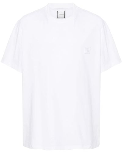 WOOYOUNGMI T-Shirt mit Logo-Applikation - Weiß