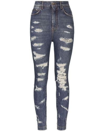 Dolce & Gabbana Jeans mit hohem Bund - Blau